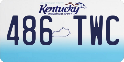 KY license plate 486TWC