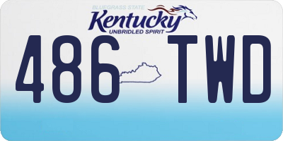 KY license plate 486TWD