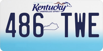 KY license plate 486TWE