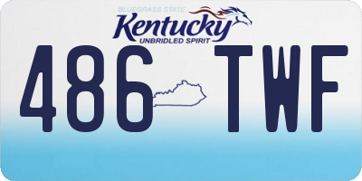 KY license plate 486TWF