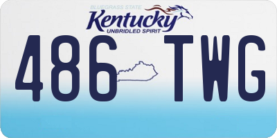 KY license plate 486TWG