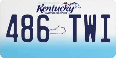 KY license plate 486TWI