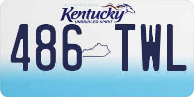 KY license plate 486TWL