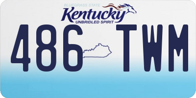 KY license plate 486TWM