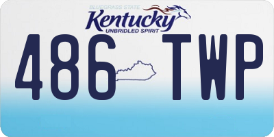 KY license plate 486TWP