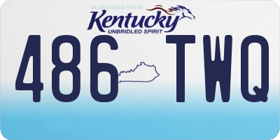 KY license plate 486TWQ
