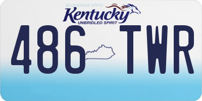 KY license plate 486TWR