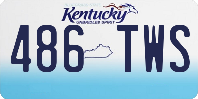 KY license plate 486TWS