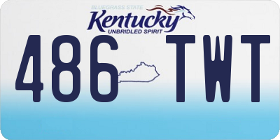 KY license plate 486TWT