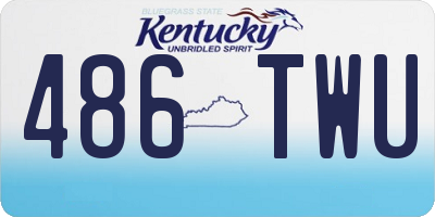 KY license plate 486TWU