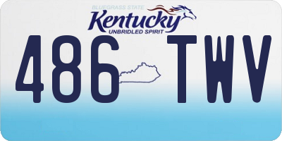 KY license plate 486TWV
