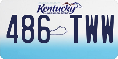 KY license plate 486TWW