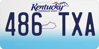 KY license plate 486TXA