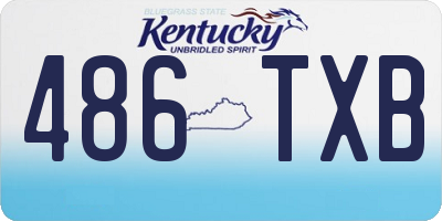 KY license plate 486TXB