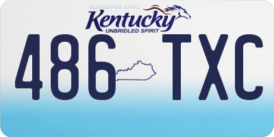 KY license plate 486TXC