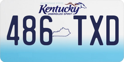 KY license plate 486TXD