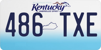 KY license plate 486TXE
