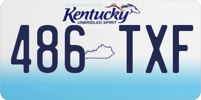 KY license plate 486TXF
