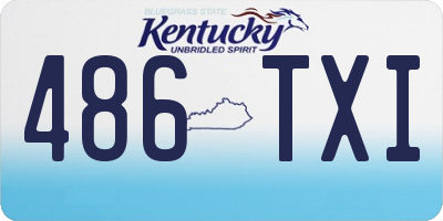 KY license plate 486TXI