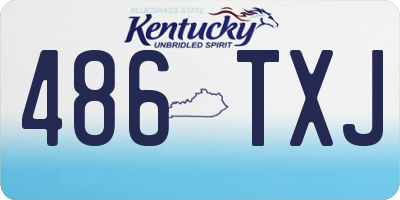 KY license plate 486TXJ