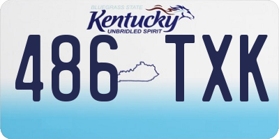 KY license plate 486TXK