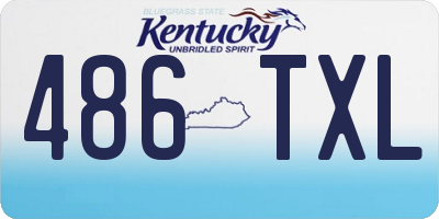 KY license plate 486TXL