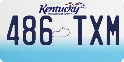 KY license plate 486TXM