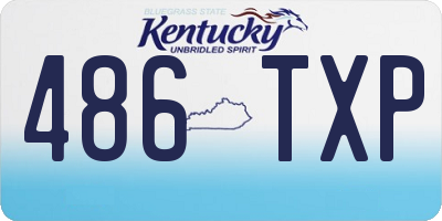KY license plate 486TXP