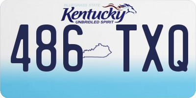 KY license plate 486TXQ
