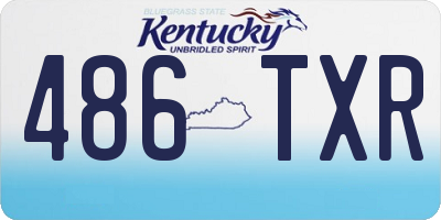 KY license plate 486TXR