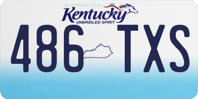 KY license plate 486TXS