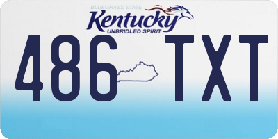 KY license plate 486TXT