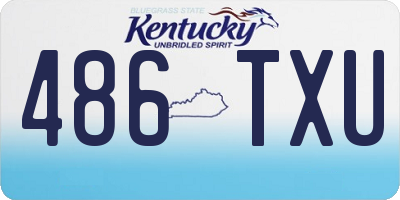 KY license plate 486TXU