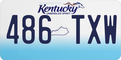 KY license plate 486TXW