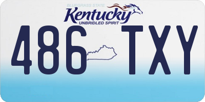 KY license plate 486TXY