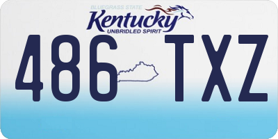 KY license plate 486TXZ