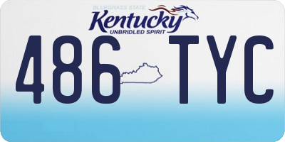 KY license plate 486TYC