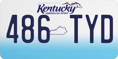KY license plate 486TYD