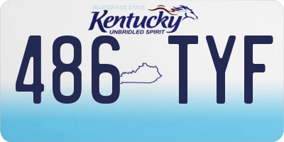 KY license plate 486TYF