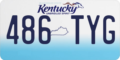 KY license plate 486TYG