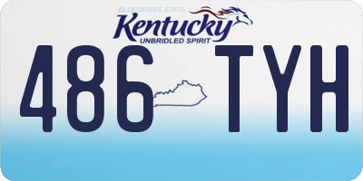 KY license plate 486TYH