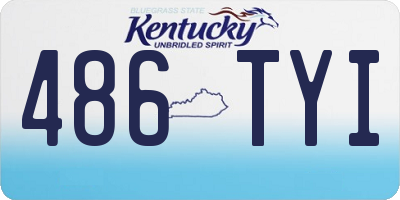 KY license plate 486TYI