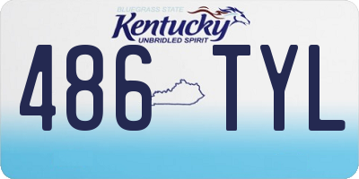 KY license plate 486TYL