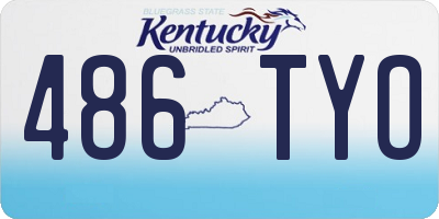 KY license plate 486TYO