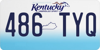 KY license plate 486TYQ