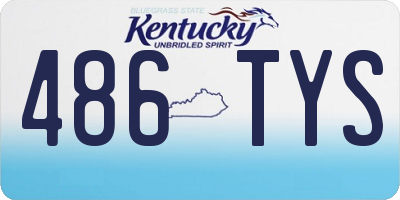 KY license plate 486TYS