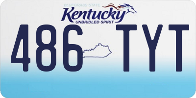 KY license plate 486TYT