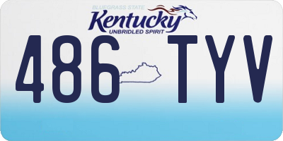 KY license plate 486TYV