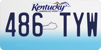 KY license plate 486TYW