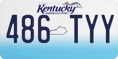 KY license plate 486TYY